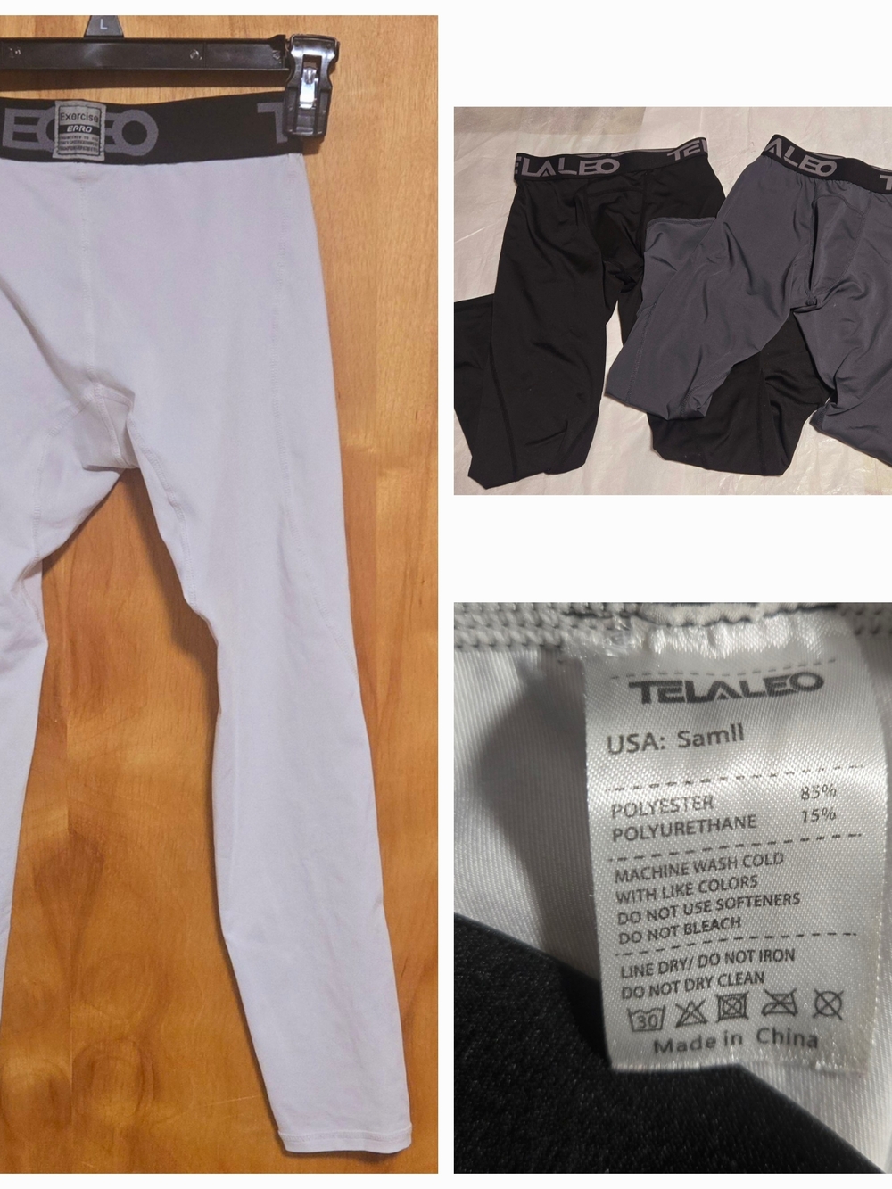 TELALEO BUNDLE OF 3PC SPORT UNISEX KIDS LEGGINGS